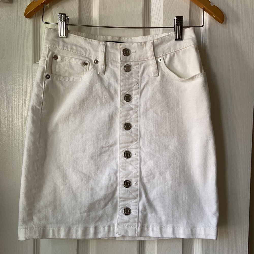 J. Crew/Jeans white jean skirt